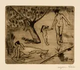 Suzanne Valadon, Femmes et enfant au bord de l'eau, 1904, Etching on wove paper