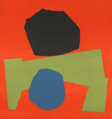 Italo Valenti, Ohne Titel, 1972, Colour silkscreen on Rives wove paper with watermark