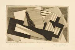 Jacques Villon, L'oiseau, 1921, Etching on laid paper