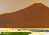 Teruko Yokoi, Ohne Titel (Mount Fuji), 1987, Egg-tempera, watercolour and metallic paint on heavy wove paper