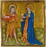 Der heilige Johannes der Täufer und die heilige Barbara by : 4001 Der heilige Johannes der Täufer und die heilige Barbara, Circa 1450-1470, sold Sep 2025