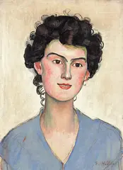 Ferdinand Hodler, Bildnis Clara Battié (Le sourire), 1898, Oil on canvas