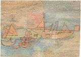 Paul Klee, Dampfer und Segelboote, am frühen Morgen
