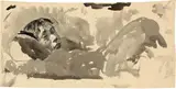 Käthe Kollwitz, Lise, die Schwester der Künstlerin, im Bett