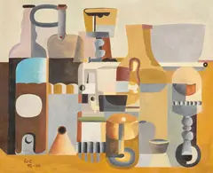 Le Corbusier, Nature morte du pavillon de l’Esprit Nouveau, 1952, Gouache on firm wove paper