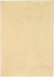 Amedeo Modigliani, Nu à genoux, 1917, Pencil on wove paper