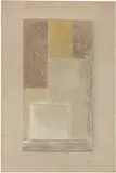 Ben Nicholson, Porthmeor, 8 octobre 1953, Oil on collage of cut cardboard and chipboard mounted on chipboard