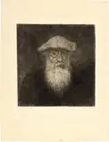 Camille Pissarro, Camille Pissarro par lui-même, Circa 1890, Etching and drypoint on wove paper