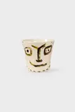 Visage souriant by Pablo Picasso, 1956, Ceramic, painted brown-yellow, the beige glaze partially speckled with blue pigment; ceramic, Madoura edition, sold Sep 2024