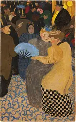 Félix Vallotton, Bal de l'Opéra, foyer, 1894, Oil on cardboard