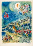 Marc Chagall, Bataille de fleurs, 1967, Colour lithograph on wove paper Arches with watermark