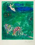 Marc Chagall, Le verger, 1973, Colour lithograph
