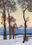 Plinio Colombi, Stockhornkette im Winter, 1925, Oil on canvas