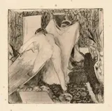 Edgar Degas, La sortie du bain, 1880-1882, Drypoint and Etching