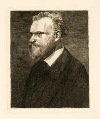 Edgar Degas, Manet en buste, 1864/1865, Etching, drypoint and aquatint on laid paper with watermark "MB" (Reed/Shapiro, 1b., p.259)