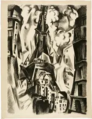 Robert Delaunay, La Tour, 1925, Lithograph on Japan