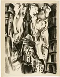 Robert Delaunay, La Tour, 1925, Lithograph on Japan