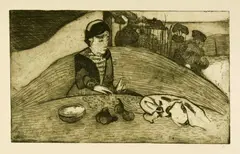 Paul Gauguin, La femme aux figues, 1894, Numbered "95" in pencil by the artist lower right