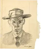 Alberto Giacometti, Lucas Lichtenhan au chapeau