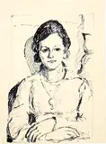 Alberto Giacometti, Clara Ganzoni (recto) - Esquisse de personnages jouant à table (verso)