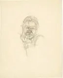 Alberto Giacometti, Olivier Larronde, 1958, Pencil drawing on wove paper