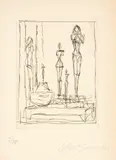 Alberto Giacometti, Sculptures et bol dans l’atelier II, 1949/1950, Etching on wove paper