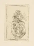 Alberto Giacometti, Buste de femme nue I, 1954-55, Etching on laid paper