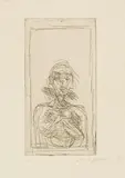 Alberto Giacometti, Buste de femme nue II, 1954/1955, Etching on laid paper