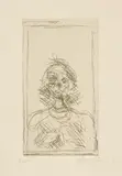 Alberto Giacometti, Buste de femme nue III, 1954/1955, Etching on laid paper