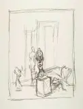 Alberto Giacometti, L'Atelier de Stampa: "Tête de Diego sur socle" II, 1956, Lithograph