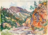 Parco Nazionale by Giovanni Giacometti, Circa 1928, Watercolour over pencil drawing on watercolour paper, sold Sep 2024