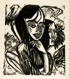 Fehmarnmädchen by Ernst Ludwig Kirchner, 1913, Woodcut on solid Japan, sold Sep 2024