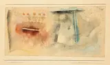Paul Klee, Accente, 1929 - work number 1929.8, Watercolour, partly sprayed, and pen and ink on paper on cardboard