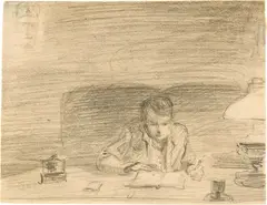 Alfred Kubin, Selbstbildnis, 1899, Pencil on wove paper