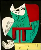 Le Corbusier, Femme en buste sur le thème de "La Pyrénéenne", 1959, Gouache on thin cardboard