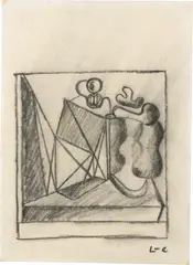 Nature morte à la lanterne et cafetière by Le Corbusier, Circa 1930/1931, Pencil on drawing paper, sold Sep 2024