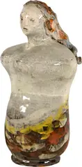 Margrit Linck, Metamorphose, 1945, Terracotta, glazed, painted in white, blue, ochre, black and yellow