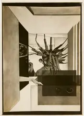 László Moholy-Nagy, Die zerrüttete Ehe, 1925, Photoplastic on light cardboard