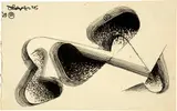 Johannes Molzahn, Ohne Titel, 1925, Pencil and pen and ink on beige wove paper