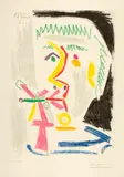 Pablo Picasso, Fumeur à la cigarette verte, Mougins, 22 August 1964, Colour aquatint and vernis mou on firm wove paper d'Auvergne with watermark "Richard de Bas"