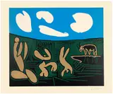Bacchanale à l'acrobate by Pablo Picasso, November 1959, Colour linocut on cream-coloured, firm wove paper Arches with watermark, sold Sep 2024