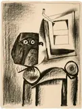 Pablo Picasso, Le hibou noir, 21 January 1947, Lithograph on wove paper Arches with watermark