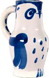 Hibou by Pablo Picasso, 1954, White ceramic, white enamel with blue painting; ceramic, Madoura edition, sold Sep 2024
