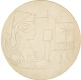 Jacqueline au chevalet by Pablo Picasso, 1956, White faience; ceramic, Madoura edition, sold Sep 2024