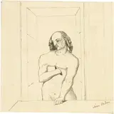 Odilon Redon, Le coeur a ses raisons, Probably circa 1876, Pencil drawing on beige wove paper on backing sheet