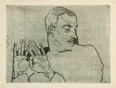 Egon Schiele, Bildnis Arthur Roessler, 1914 (before 11 July), Drypoint