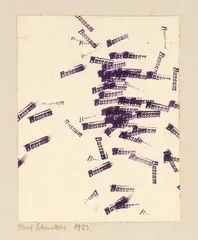 Kurt Schwitters, Stempelzeichnung (Bussum 2), 1923, Signed and dated "Kurt Schwitters 1923" in pencil by the artist lower left