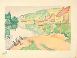 Paul Signac, Les Andelys, 1895/1896, Colour lithograph on China