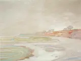 Albert Trachsel, Bords du lac de Genève en hiver, Circa 1908, Oil on canvas