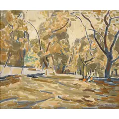 William Frater, Painting Abstract, 1938, oil on composition board